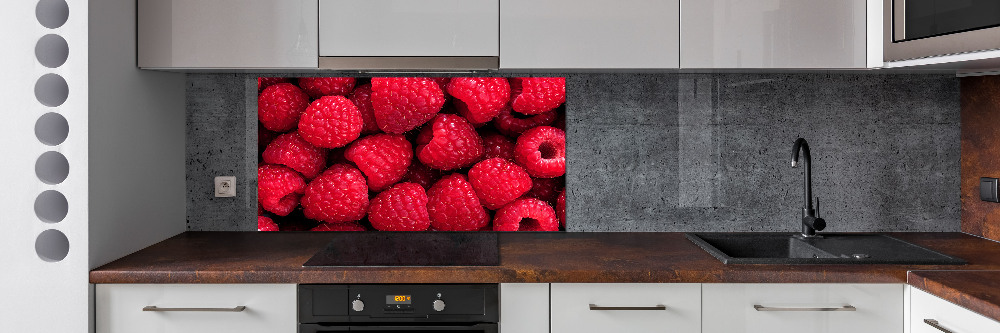 Cooker splashback Raspberries