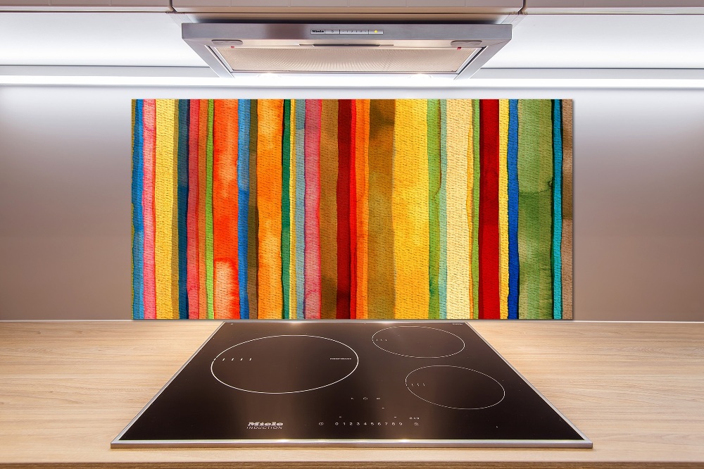 Cooker splashback Colorful stripes