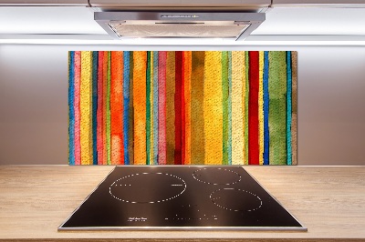 Cooker splashback Colorful stripes