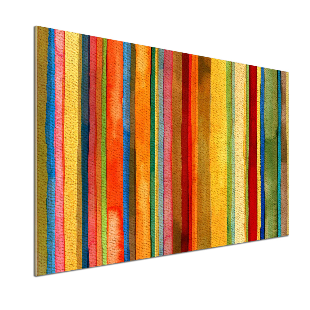 Cooker splashback Colorful stripes