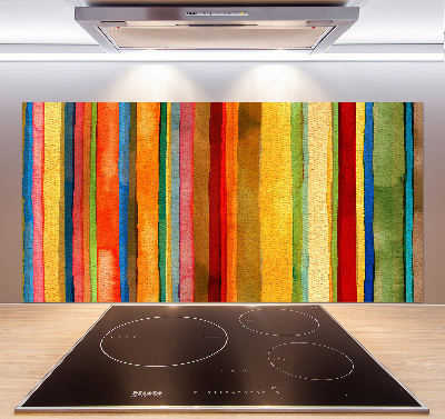 Cooker splashback Colorful stripes