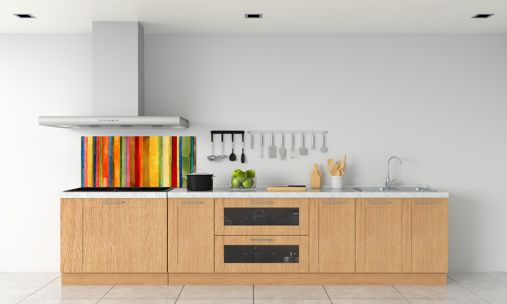 Cooker splashback Colorful stripes