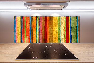 Cooker splashback Colorful stripes