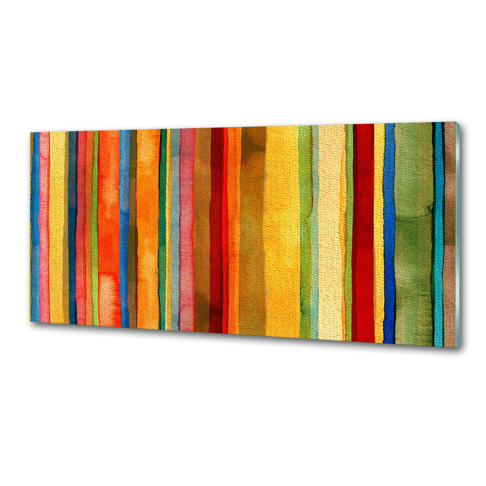 Cooker splashback Colorful stripes