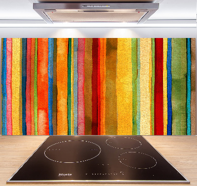 Cooker splashback Colorful stripes