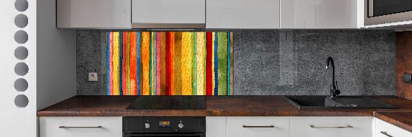 Cooker splashback Colorful stripes