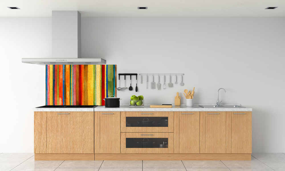 Cooker splashback Colorful stripes