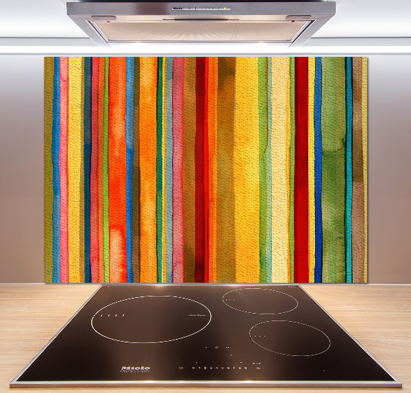 Cooker splashback Colorful stripes