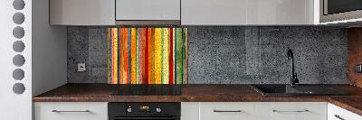 Cooker splashback Colorful stripes