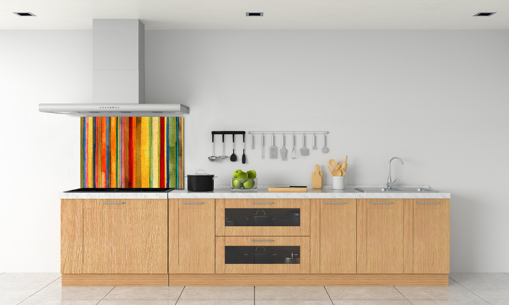 Cooker splashback Colorful stripes