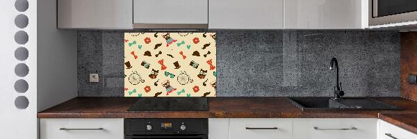 Splashback panel for kitchen Hipster owls