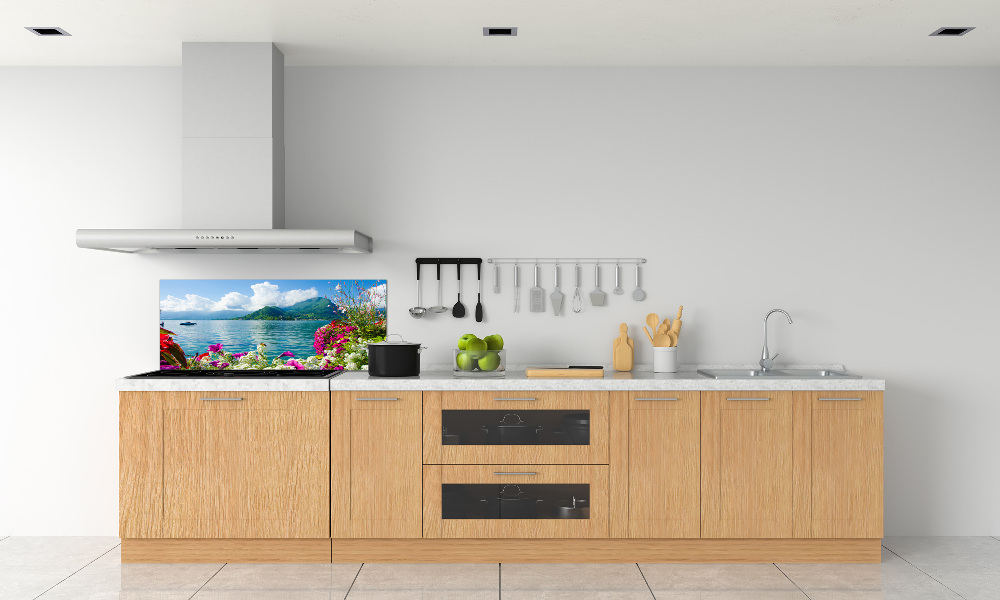 Kitchen splashback Flowers at the lake