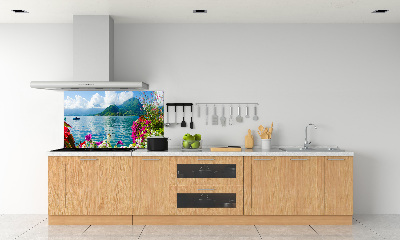 Kitchen splashback Flowers at the lake