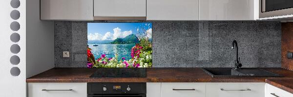 Kitchen splashback Flowers at the lake