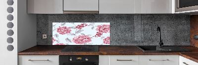 Cooker splashback Peonies