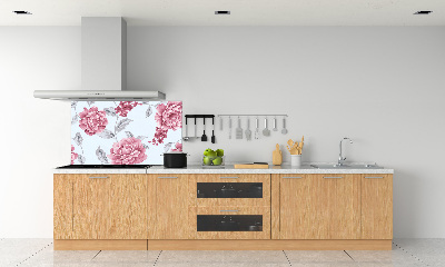 Cooker splashback Peonies