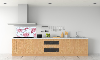 Cooker splashback Peonies