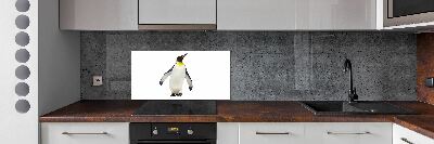 Glass splashback Penguin