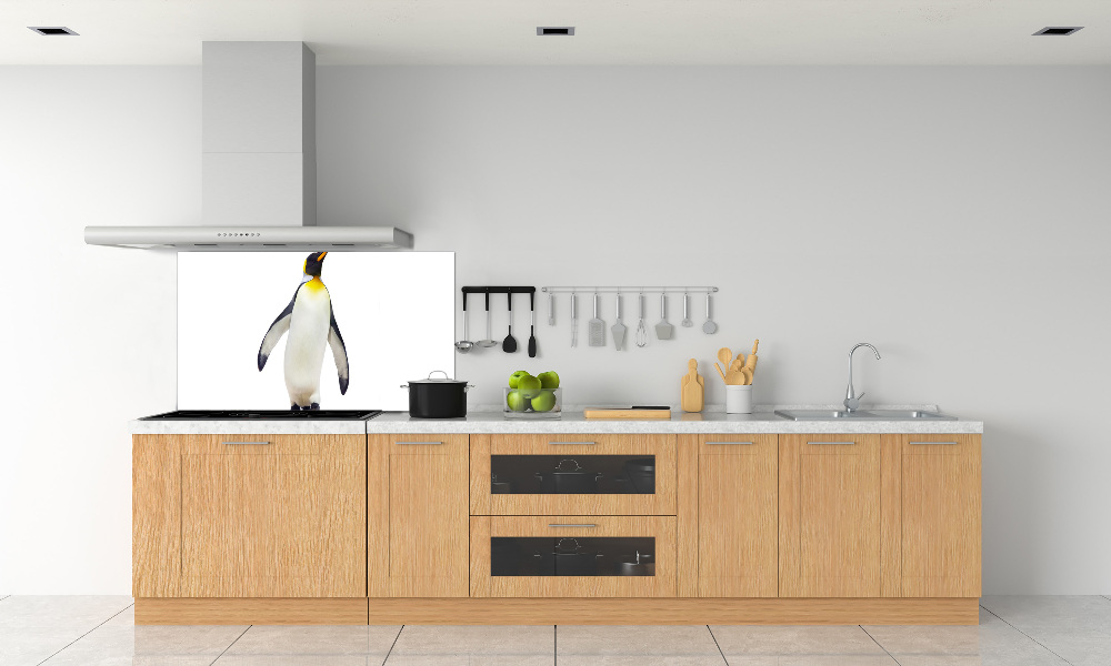 Glass splashback Penguin