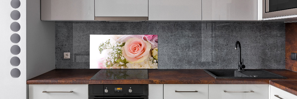 Kitchen splashback Bouquet of flowers