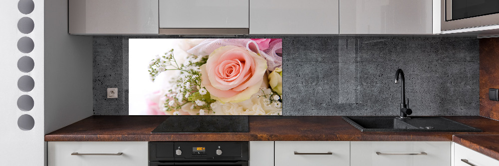 Kitchen splashback Bouquet of flowers