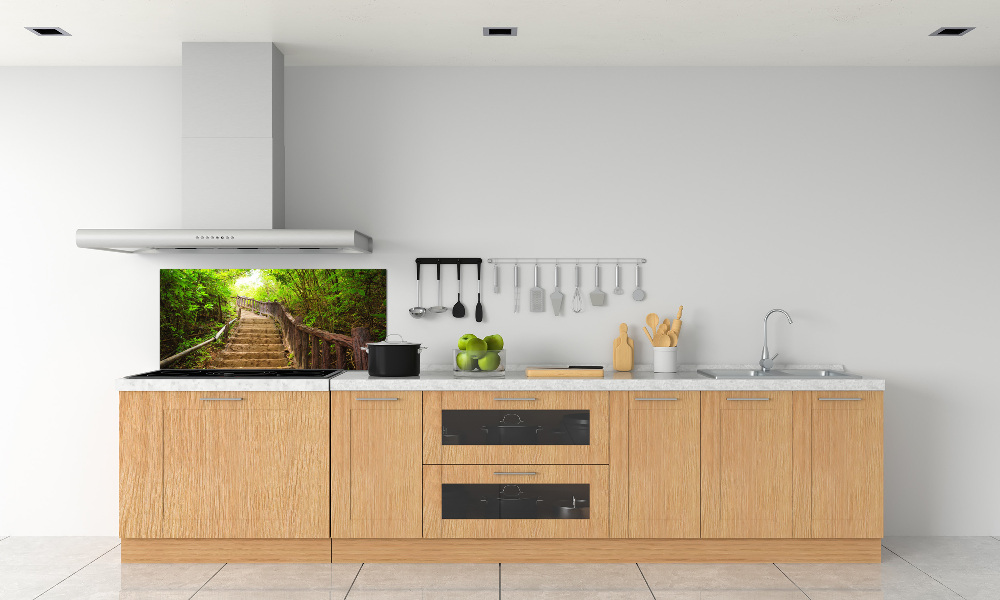 Kitchen splashback Stairs in the forest