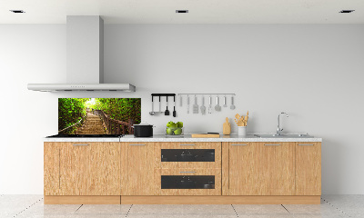 Kitchen splashback Stairs in the forest