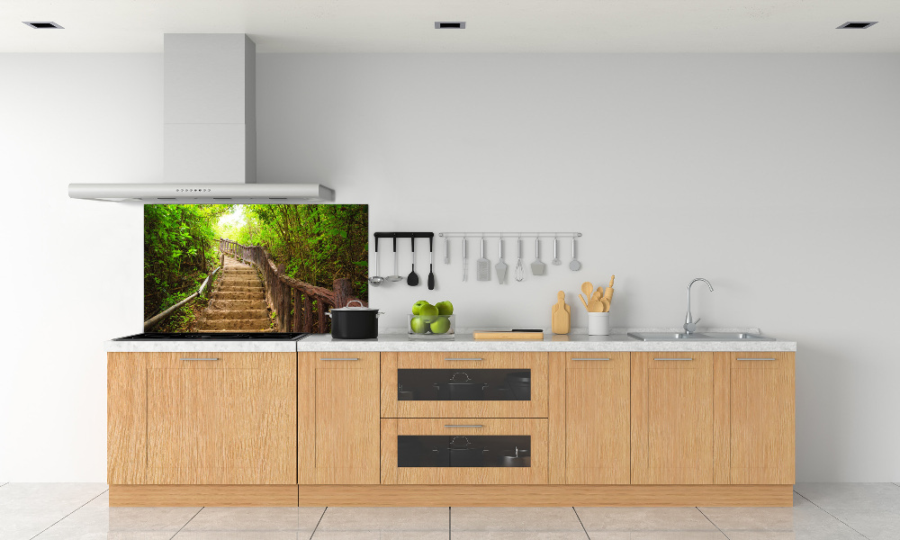 Kitchen splashback Stairs in the forest