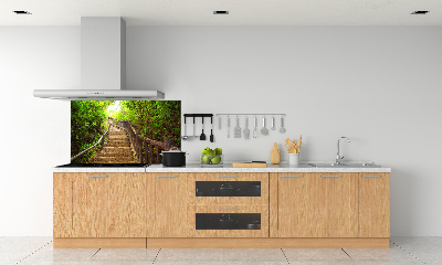 Kitchen splashback Stairs in the forest