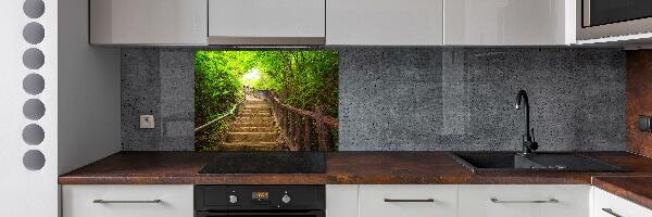 Kitchen splashback Stairs in the forest