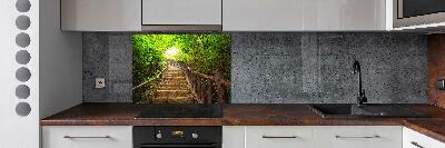 Kitchen splashback Stairs in the forest