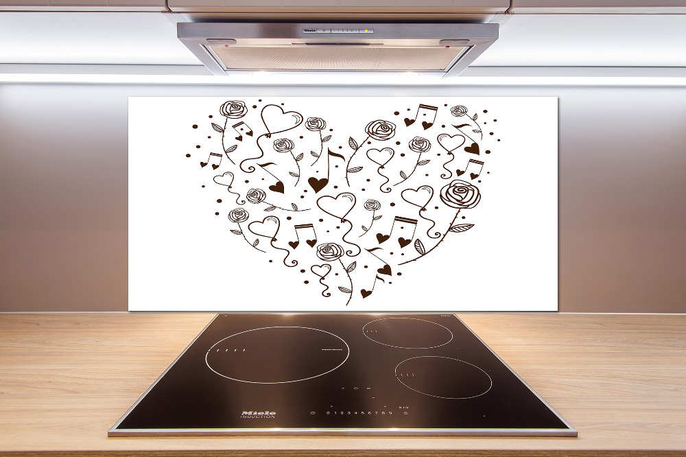 Kitchen splashback Heart