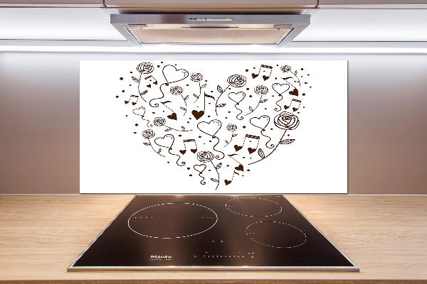 Kitchen splashback Heart