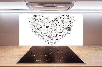 Kitchen splashback Heart