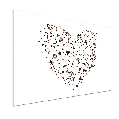 Kitchen splashback Heart