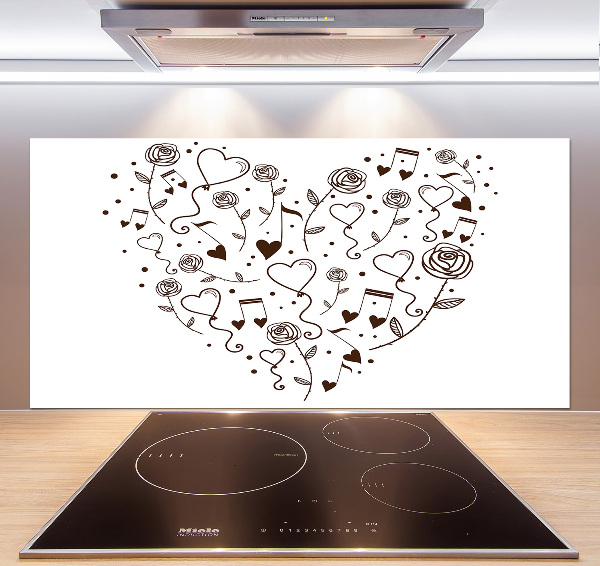 Kitchen splashback Heart