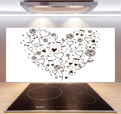 Kitchen splashback Heart