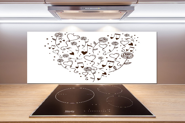 Kitchen splashback Heart