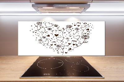 Kitchen splashback Heart