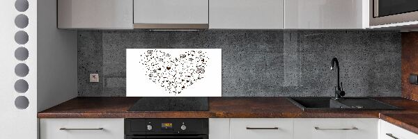 Kitchen splashback Heart