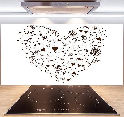 Kitchen splashback Heart