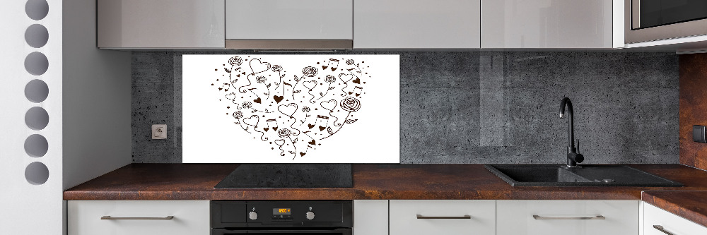 Kitchen splashback Heart