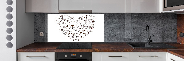 Kitchen splashback Heart