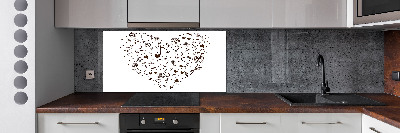 Kitchen splashback Heart