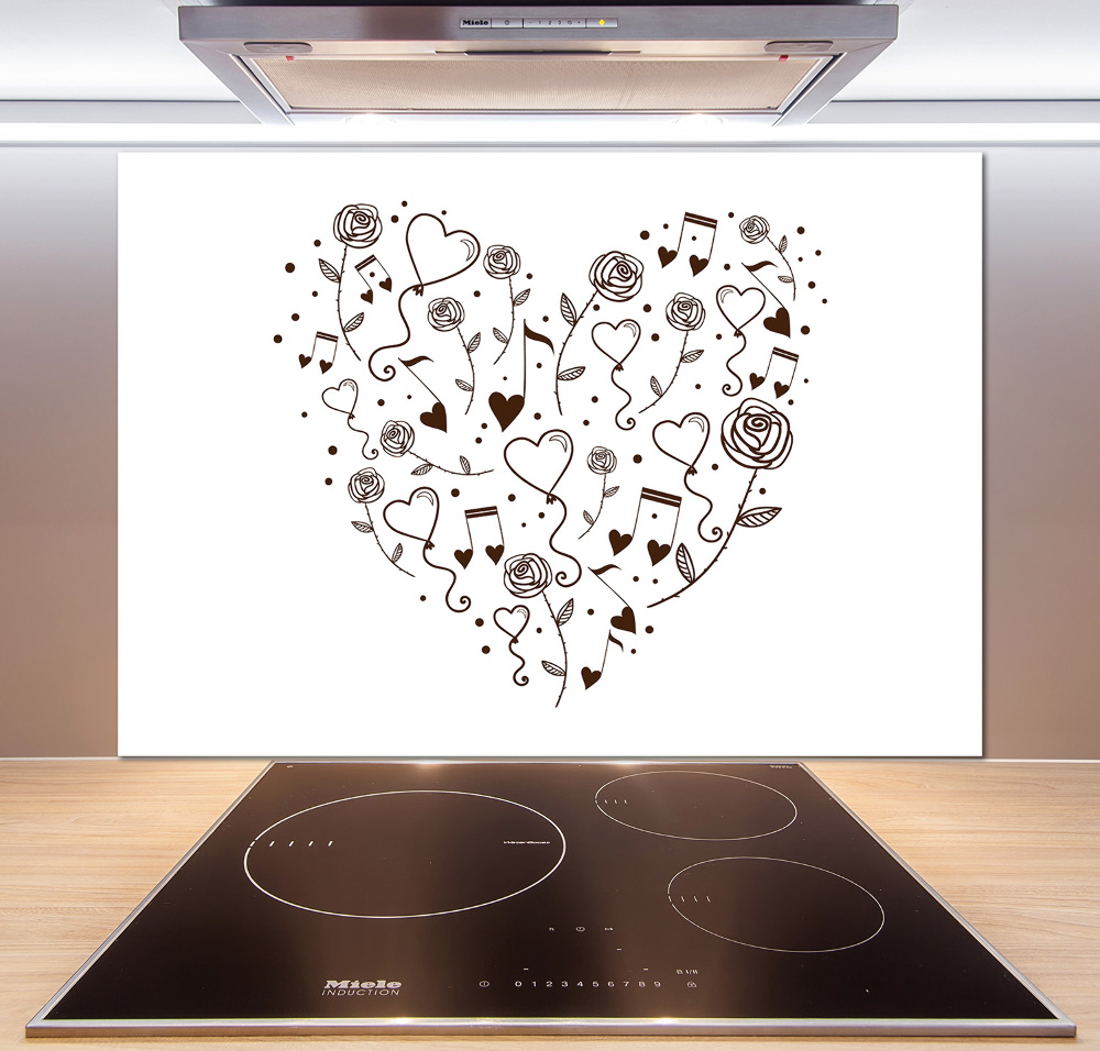 Kitchen splashback Heart