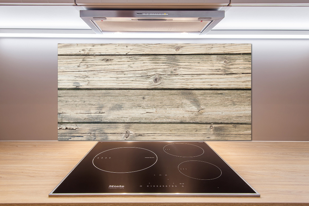 Kitchen splashback Wooden background