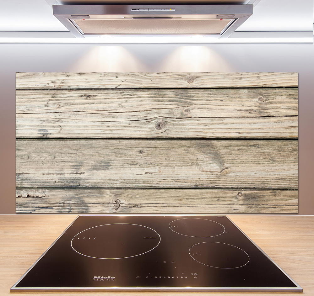 Kitchen splashback Wooden background