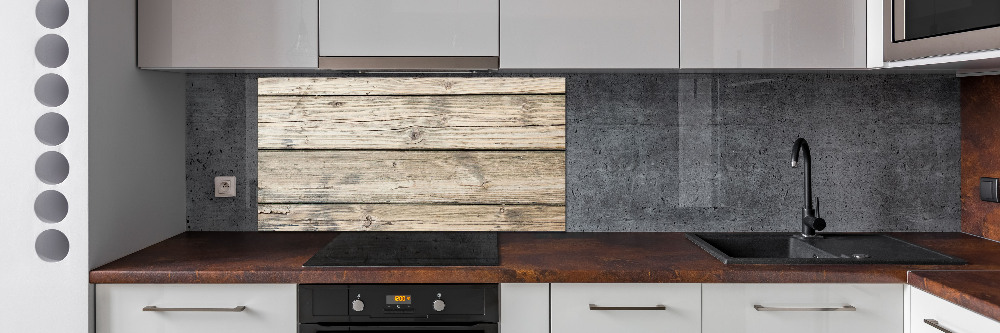 Kitchen splashback Wooden background