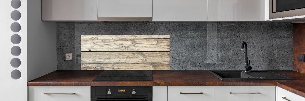 Kitchen splashback Wooden background