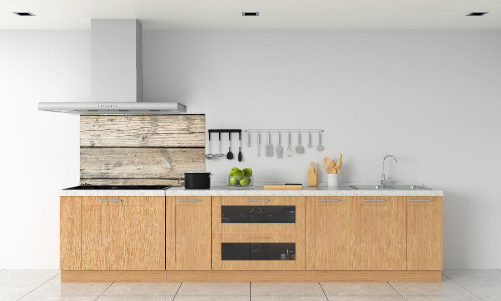 Kitchen splashback Wooden background